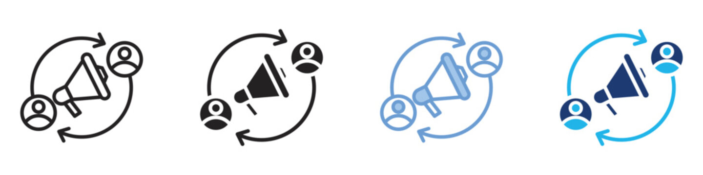 Direct marketing icon set multiple style collection