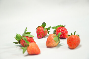 Fresh strawberry isolated on white background 