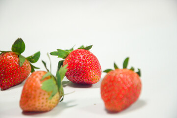 Fresh strawberry isolated on white background 