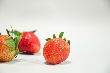 Fresh strawberry isolated on white background 