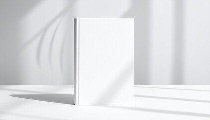 A book on a shelf with the shadow of a shadow on the wall
