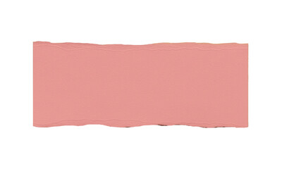 Red torn paper isolated on white with blank ripped edge and vintage sheet border frame design