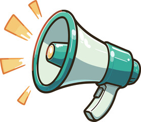 シンプルな拡声器のイラスト