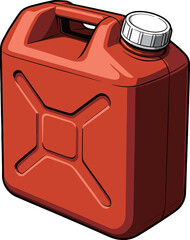 赤いポリタンクのイラスト