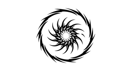 Abstract vortex creation with dynamic radial patterns and circular symmetric arrangement