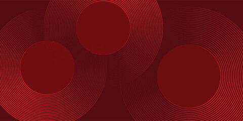 Red abstract circle background with dynamic shapes composition modern abstract design illustration