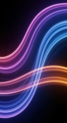 Fototapeta premium Abstract Vibrant Flowing Light Waves