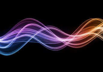 Fototapeta premium Abstract Vibrant Flowing Light Waves