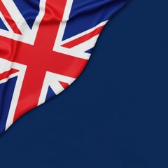 Union Jack Flag on Dark Blue Background