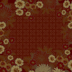 vintage background with floral elements