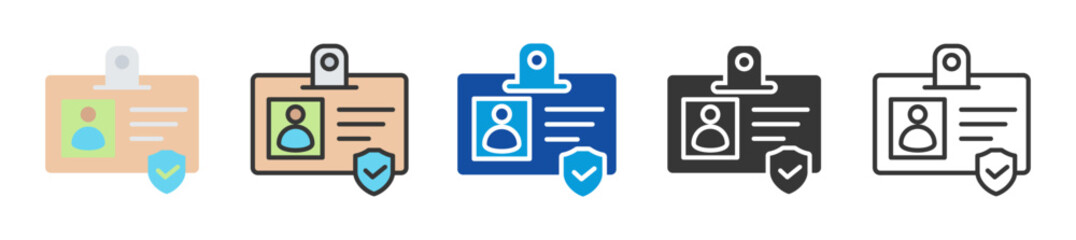 identity icon set multi style various collection