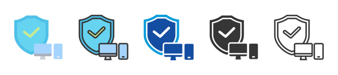 multifactor icon set multi style various collection