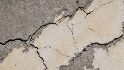 Fototapeta premium Abstract background of a cracked and crumbling concrete wall texture.