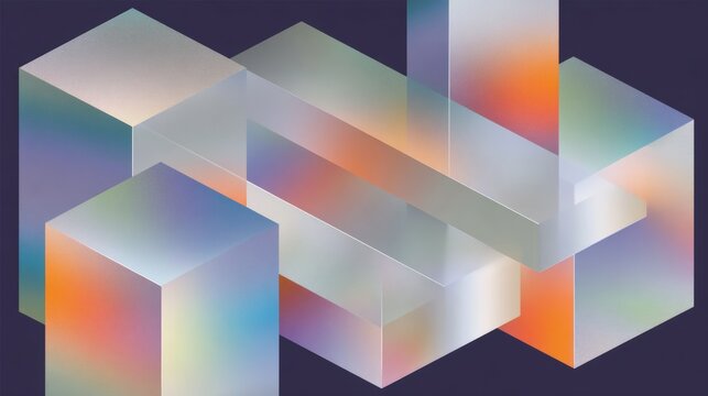 Close-up of a vibrant, multicolored abstract design on a deep black background, featuring dynamic shapes and bold contrasts ideal for modern digital artwork. - Powered by Adobe