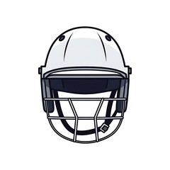 Naklejka premium Cricket Helmet Illustration - Protective Gear for Sports Safety.