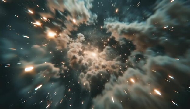 Abstract Space Nebula Explosion Cosmic Dust, Galaxy, Universe