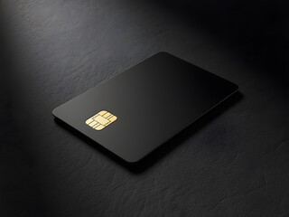 A Blank, Premium, Black, Metal, Credit, Card, Mockup