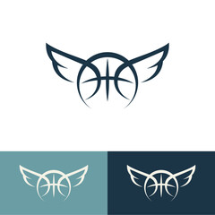 A sophisticated logo with smooth lines that unite a crown and basketball, reflecting prestige and competitive spirit.