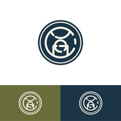 A sophisticated logo with smooth lines that unite a crown and basketball, reflecting prestige and competitive spirit.