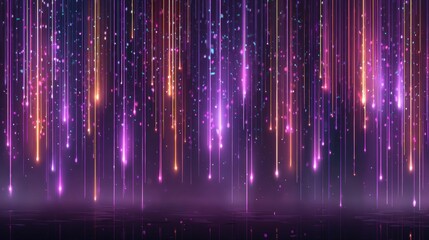 Close-up of a vibrant, multicolored light display with bokeh effects, creating a dynamic and festive background perfect for digital and print use.