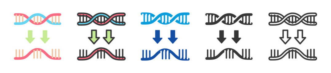 transcription icon set multi style various collection