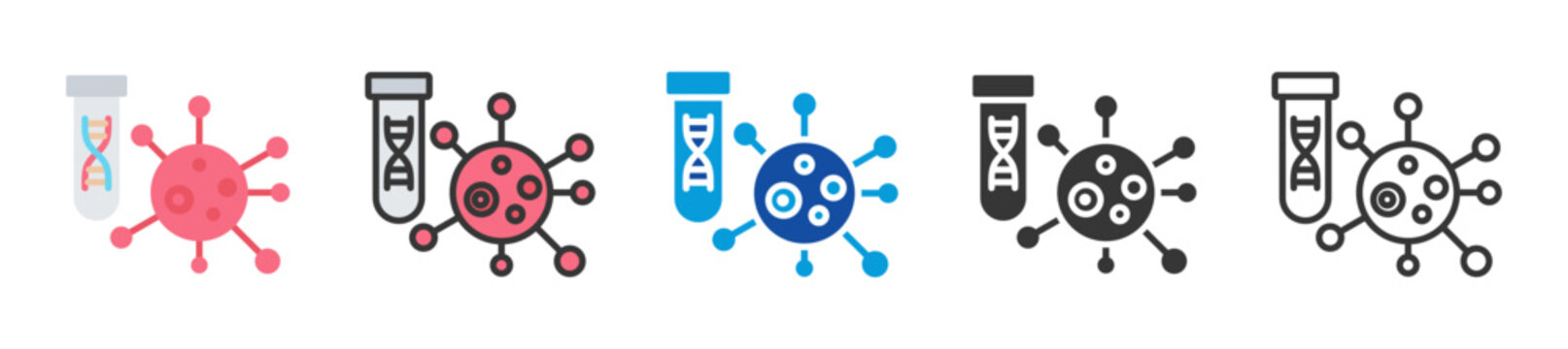 genotype icon set multi style various collection