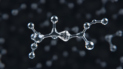 diethylene glycol molecular structure 3d, alcohol solvents, structural chemical formula view from a microscope