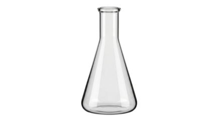 Empty Erlenmeyer Flask for Chemical Experiments.