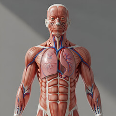 Studying Human Anatomy Showing Muscles and Organs