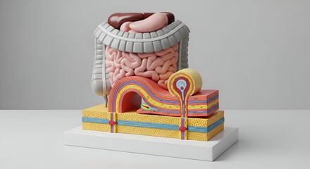 Studying Digestive System Anatomy Educational Model