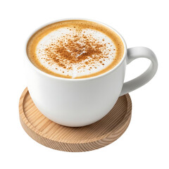 Obraz premium Cappuccino Drink with Cinnamon Delicious Coffee Beverage Still Life Mockup
