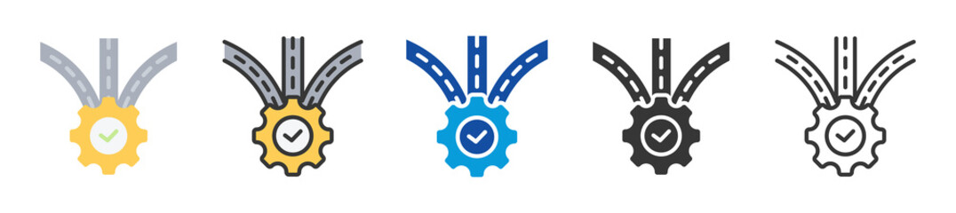 decision making icon set multi style various collection