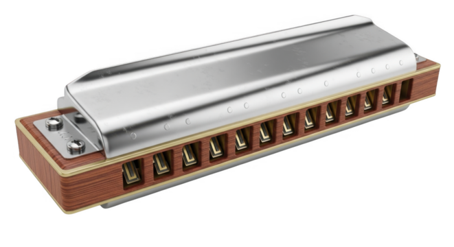 Harmonica A musical instrument for blues and folk music.