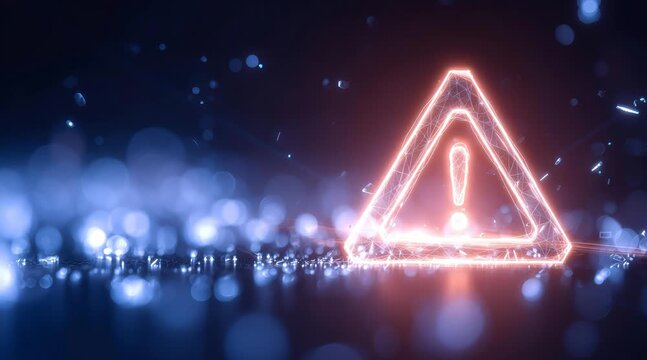 Vibrant neon triangle with blur effect image modern abstract art showcases glowing neon triangle blur effect