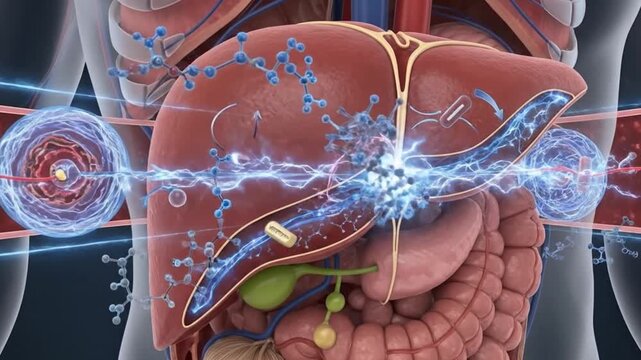 Advanced Targeted Radiation Therapy for Liver Cancer Treatment Animation.