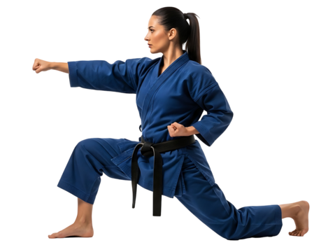 Karate Fighter Woman Training Punching Martial Arts Combat Sportswoman Workout - Powered by Adobe