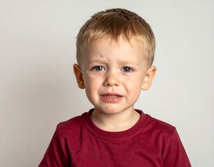 Sad toddler portrait
