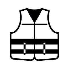 Safety vest graphic, black and white