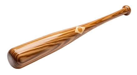 Wooden Baseball Bat Sport Equipment Game Woodgrain Texture Detail
