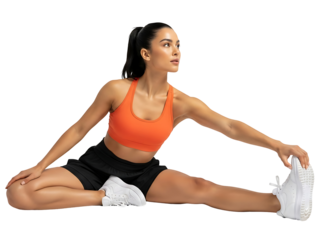 Woman Stretching Leg Fitness Flexibility Exercise Workout Sportswear Athleticism