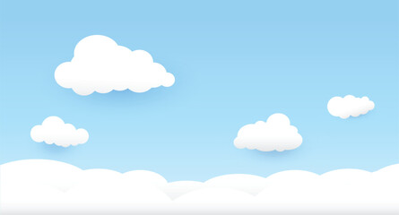 Clouds and sky Background,  vector design