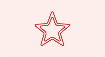 A single continuous line drawing of a star isolated on, perfect for minimalist designs and festive holiday themes