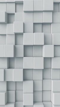Seamless Loop: Slow Undulating White Parametric 3D Wall Surface Pattern