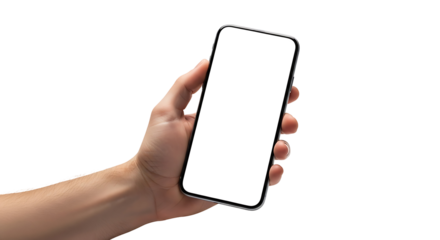 Hand Holding Phone Mockup Mobile Screen Smartphone Template Cellphone Display
