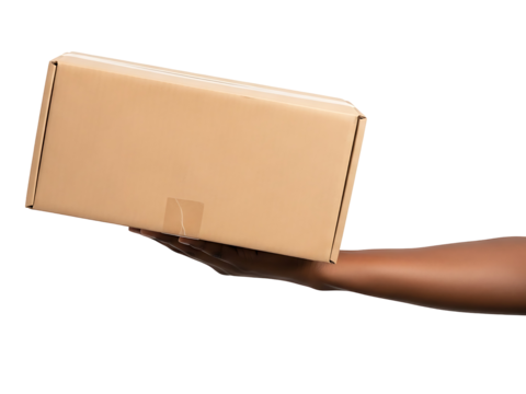 Package Delivery Service Arm Holding Shipping Box Parcel Product Order