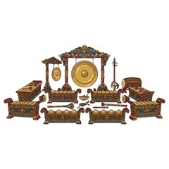 Complete Gamelan Javanese and Balinese Musical Instrument Set