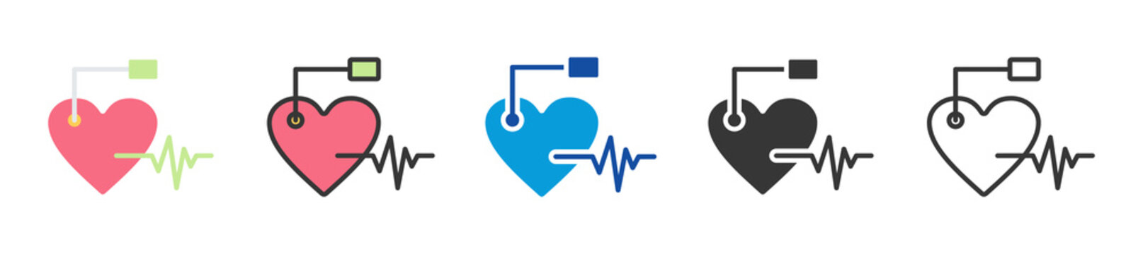 pacemaker icon set multi style various collection