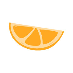Simple Hand Drawn Orange Fruit Slice