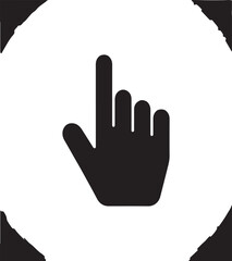 Obraz premium Black silhouette vector hand cursor icon pointer for user interface design and interactive digital applications