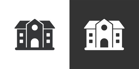 City Hall Building  icon. Solid glyph series icon